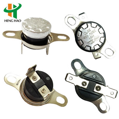 KSD301 바이메탈 온도 조절기 스냅 액션 온도 스위치, 100000 사이클, 250V 16A, 0-250℃ 범위