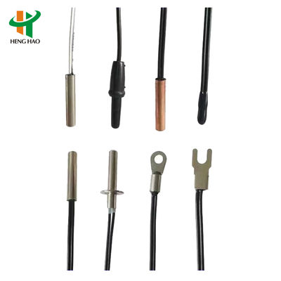 Steel Head NTC Thermistor Temperature Sensor with B25/85 2 Wire and 3 Wire Options for Car Refrigerator