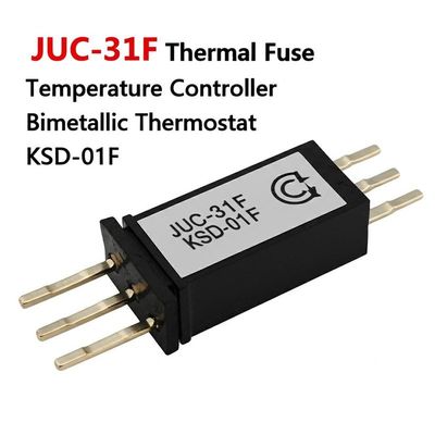 JUC-31F 열 퓨즈 바이메탈 온도 조절기, 0~150°C 범위, PCB 회로 기판용 베이클라이트 케이스