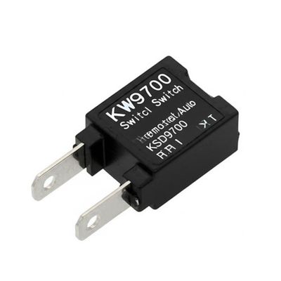 KW9700 자동 재설정 온도 스위치 250V10A 40 ~ 150 °C 범위와 18.5 * 7.5 * 3.8mm 크기의 온도