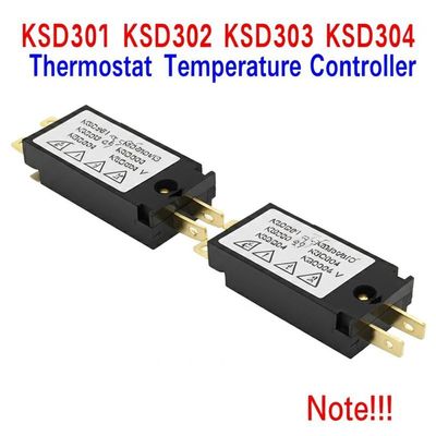 KSD301 100000회로 250V 16A 및 0-250°C 범위의 Bimetal 온도 조절기