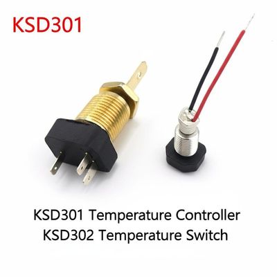 KSD301 온도 조절기, 0-250℃ 범위, 상시 폐쇄형 또는 개방형, UL CQC TUV RoHS 인증