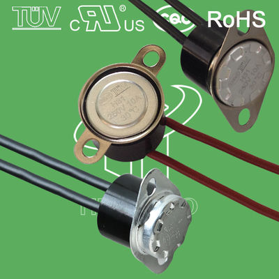 방수 KSD301 바이메탈 온도 조절기 온도 제어 열 차단 스위치 250V 10A 16A CQC TUV UL ROHS 포함